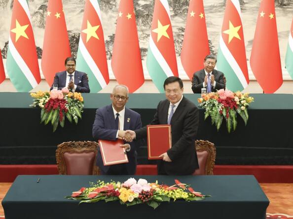 习近平同苏里南总统单多吉会谈5 习近平同苏里南总统单多吉会谈5