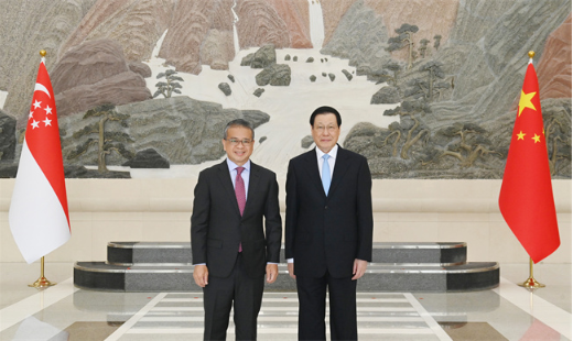 应勇会见新加坡律政部长兼内政部第二部长唐振辉2